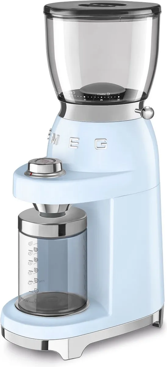 Smeg CGF01PBEU Elektrische Koffiemolen - Pastelblauw - 30 Maalstanden