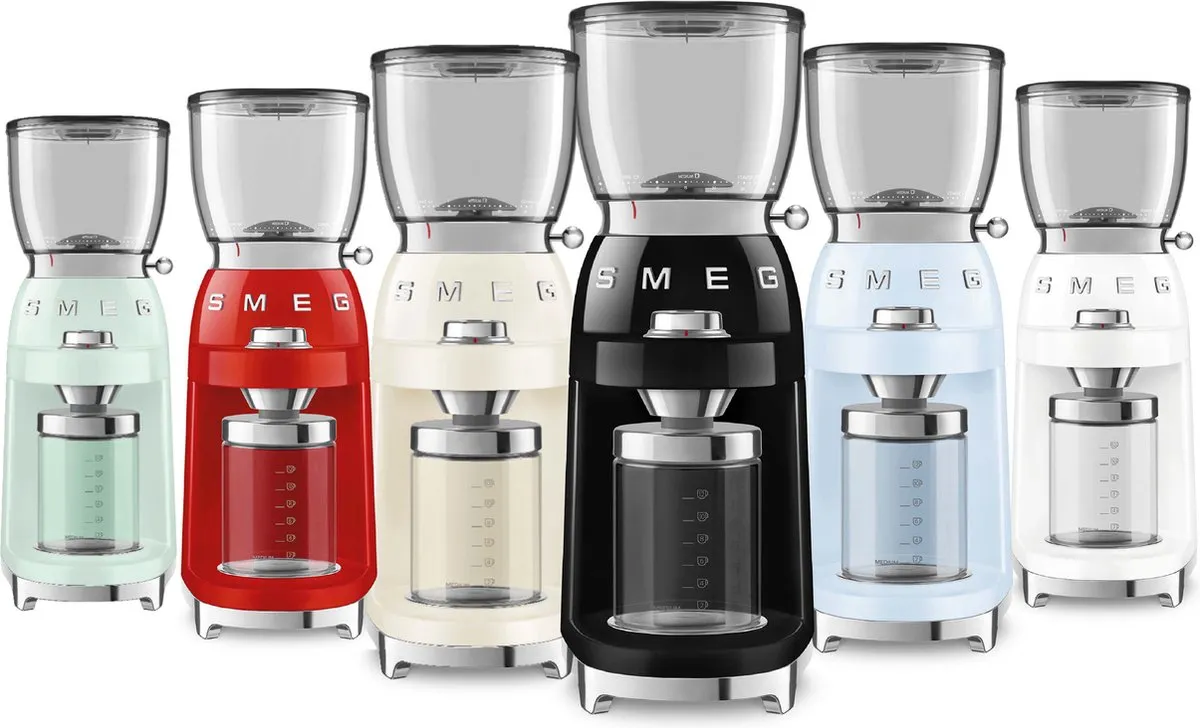 Smeg CGF01PBEU Elektrische Koffiemolen - Pastelblauw - 30 Maalstanden