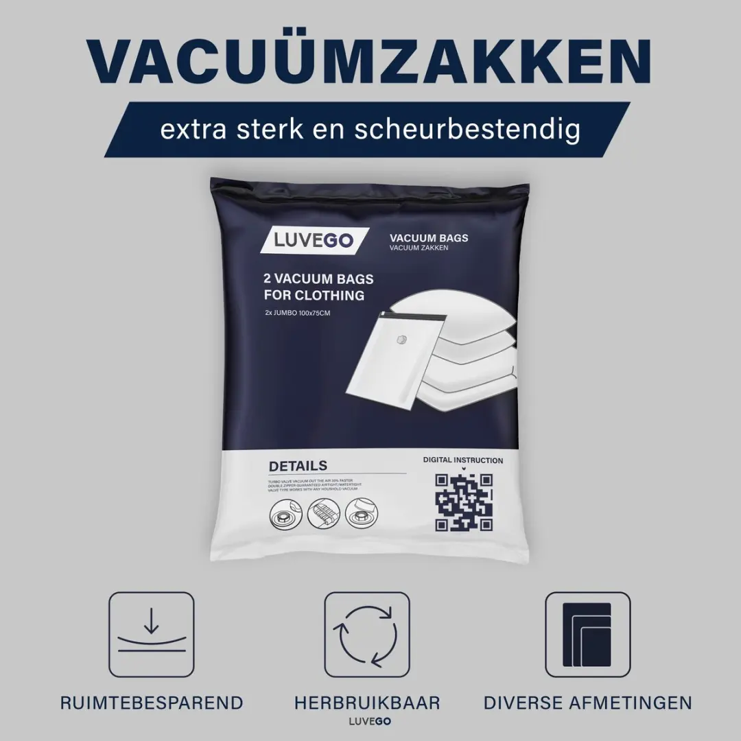 Luvego Vacuümzakken 2-Pack - Extra groot - afbeelding 6 van 6