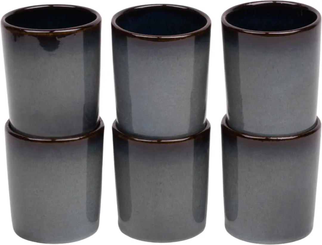 Kade 171 Koffiekopjes Porto - 12 Stuks (6x150ml + 6x250ml) - Blauw/Groen