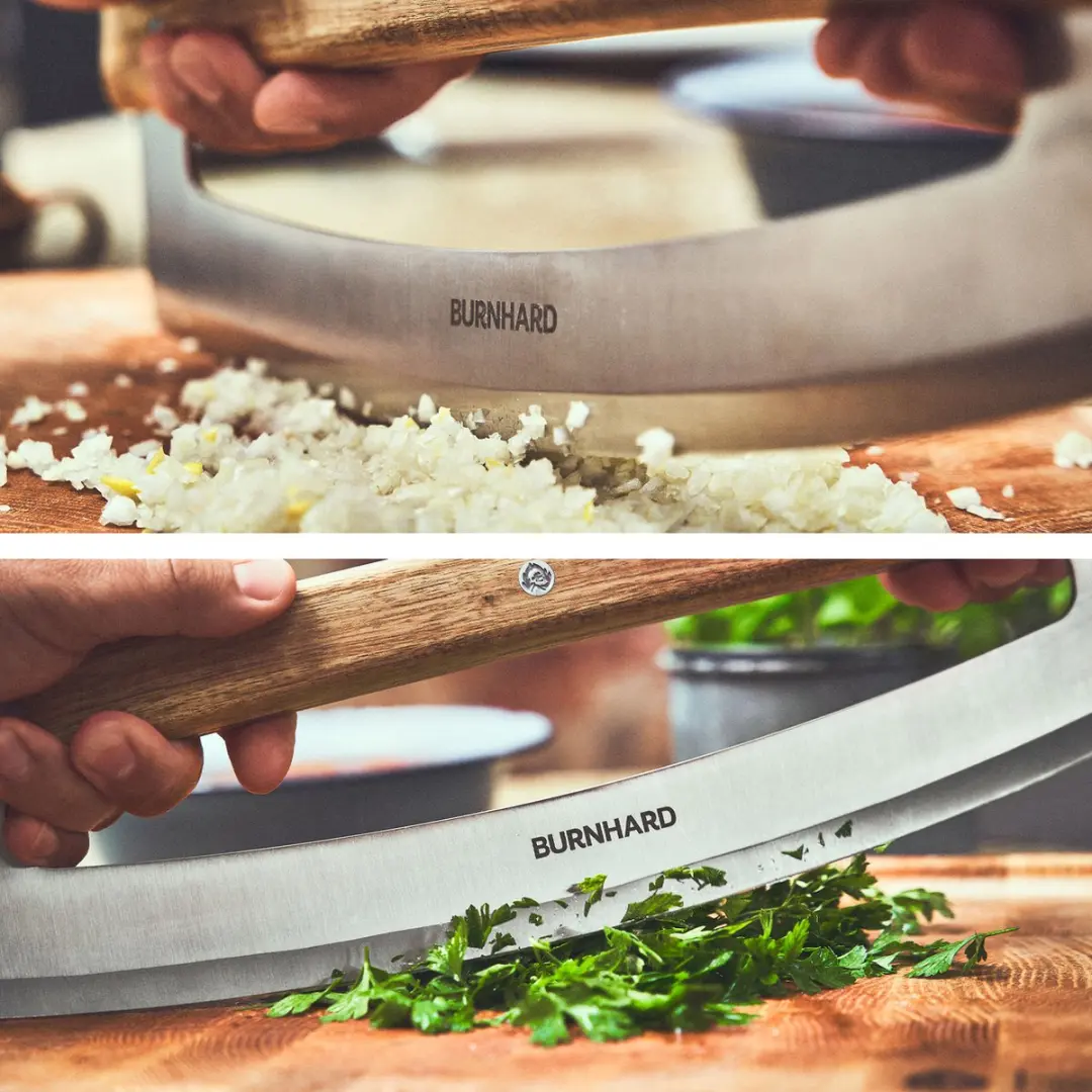 Burnhard Pizzasnijder Acaciahouten Handvat 35,5cm - Met Hoes