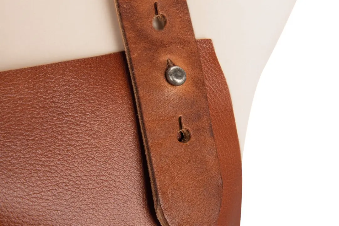 Boretti Antonio Heren Schort - Cognac Leder - Maat S/M