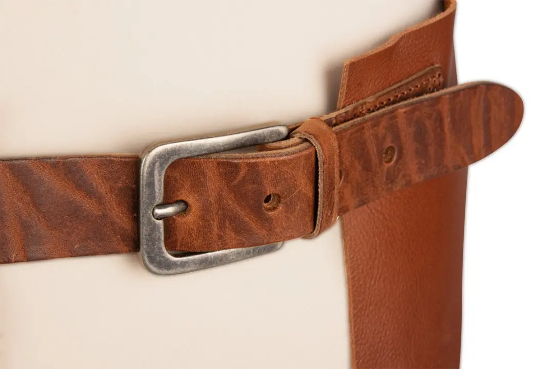 Boretti Antonio Heren Schort - Cognac Leder - Maat S/M