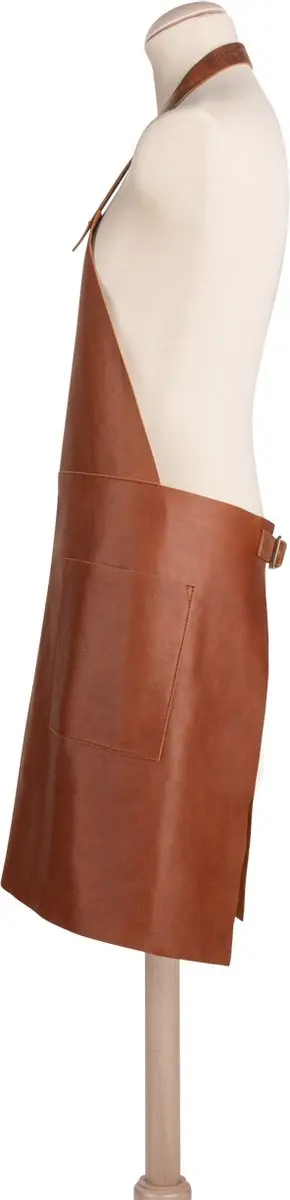Boretti Antonio Heren Schort - Cognac Leder - Maat S/M
