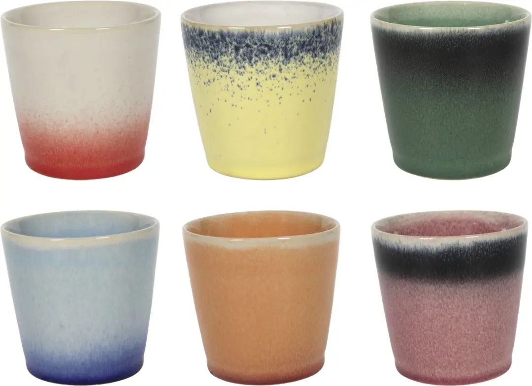 Kade 171 Fire Koffiemokken - 200ml - 6 Stuks Meerkleurig