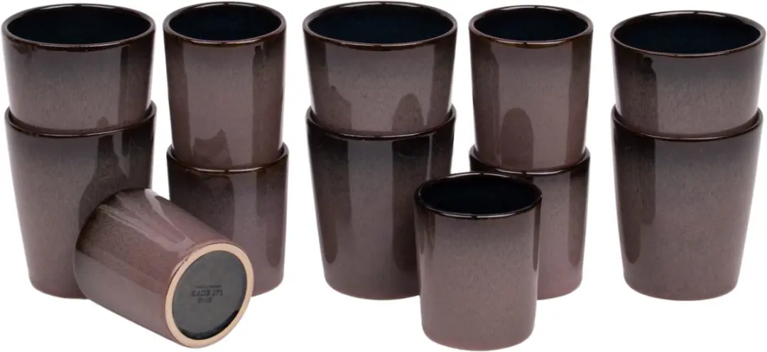 Kade 171 Vila Nova Koffiekopjes Set 12-delig - 150ml & 250ml - Roze/Blaauw
