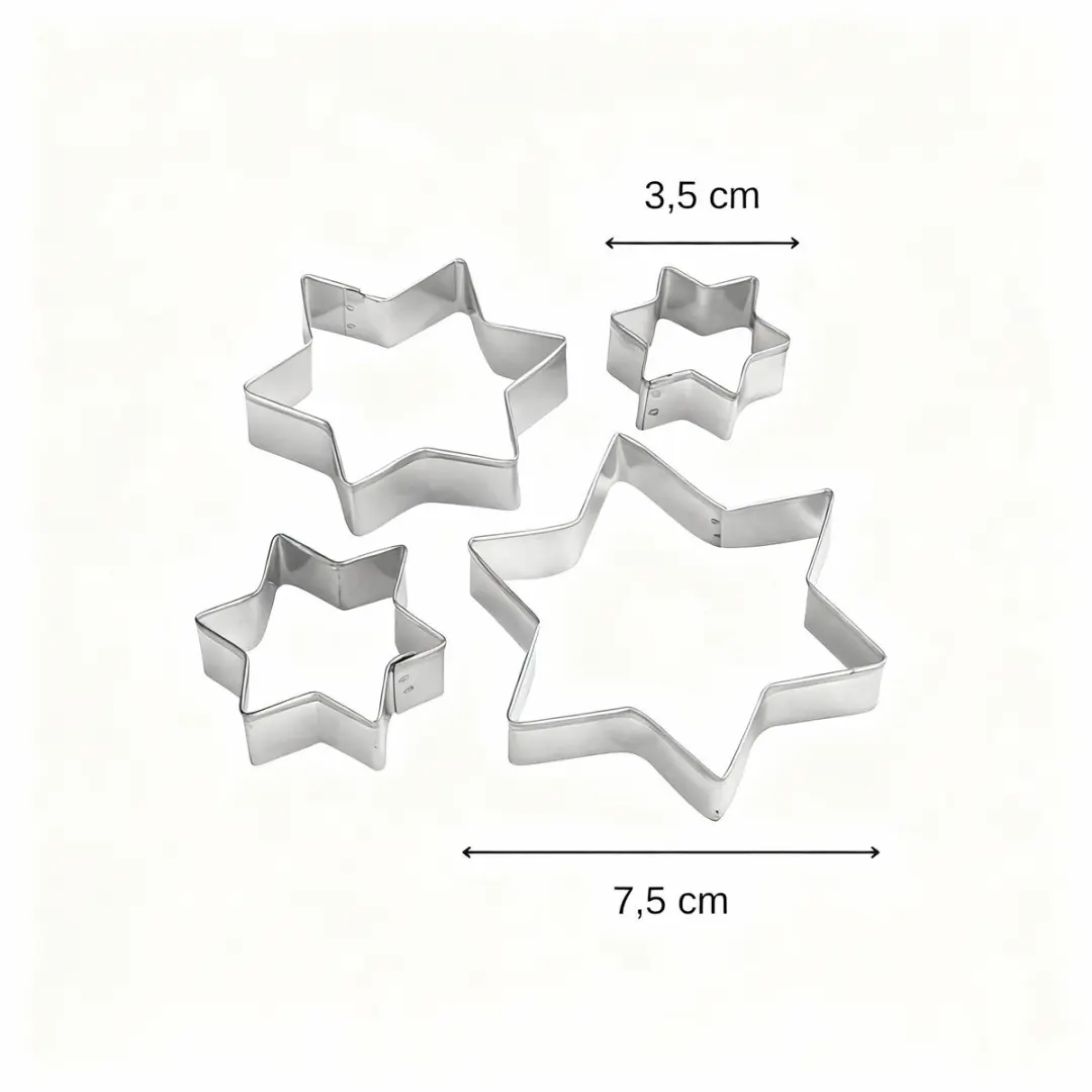 Zenker Kerstuitstekers Set - 4 Stuks Roestvrij Staal