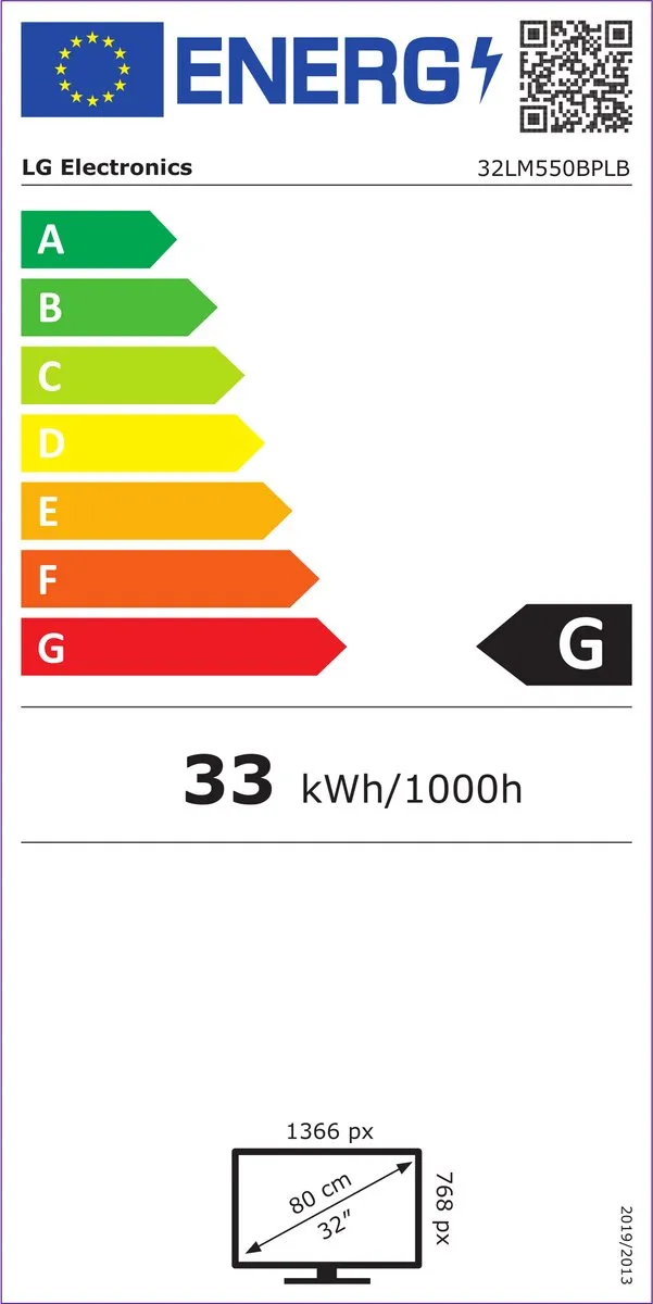 LG 32LM550B 32 inch HD Ready LED TV - Wit