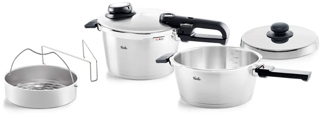 Fissler Vitavit Premium Set 2x Snelkookpan 22cm - 4,5L & 3,5L - Zilver