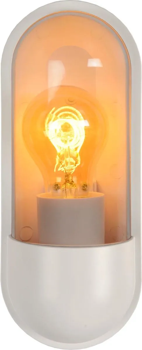 Lucide Capsule Wandlamp E27 IP54 - Wit