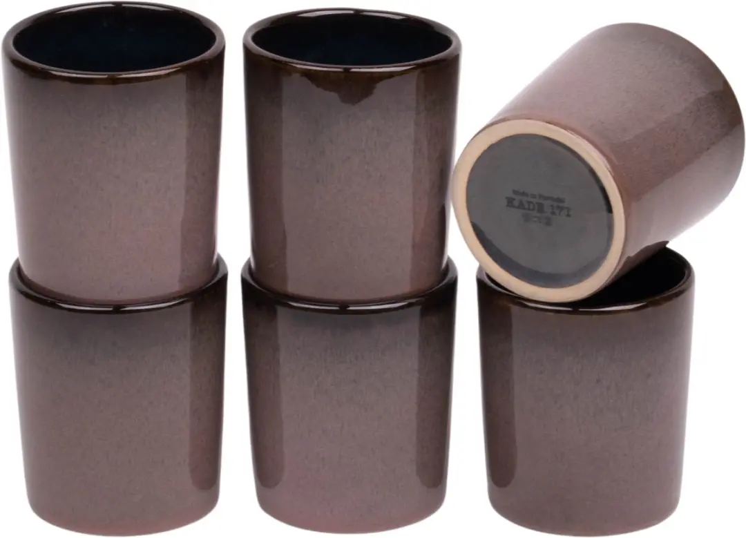Kade 171 Vila Nova Koffiekopjes 150ml - 6 Stuks - Roze met Blauw