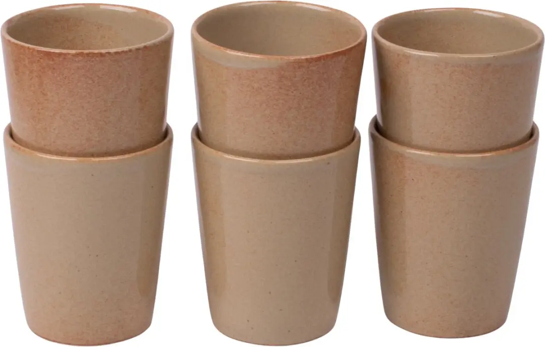 Kade 171 Maia Koffiekopjesset 12 Stuks - 150ml & 250ml - Zandkleur