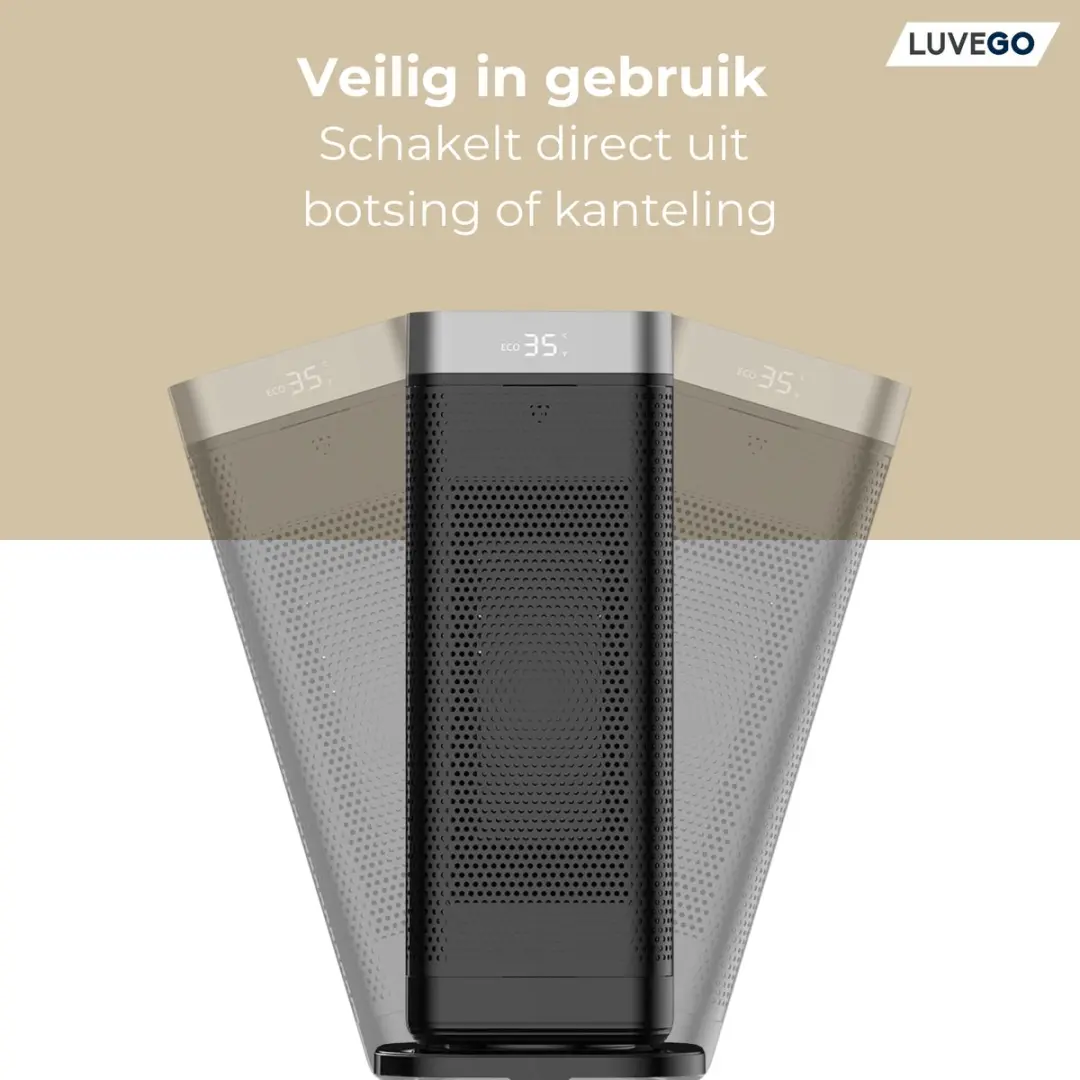 Luvevo LGS14 Keramische Ventilatorkachel 2000W - Zwart