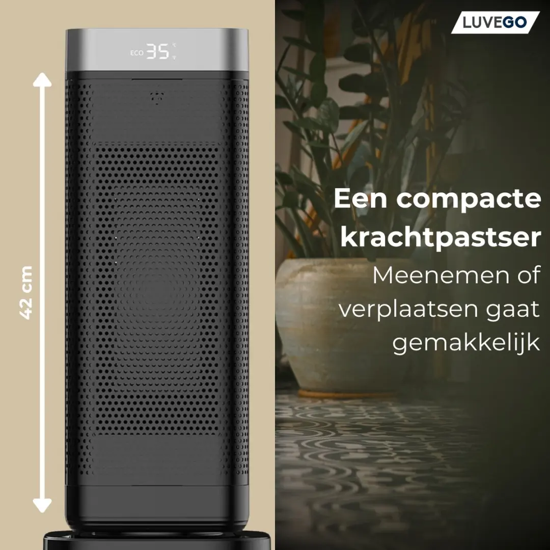 Luvevo LGS14 Keramische Ventilatorkachel 2000W - Zwart