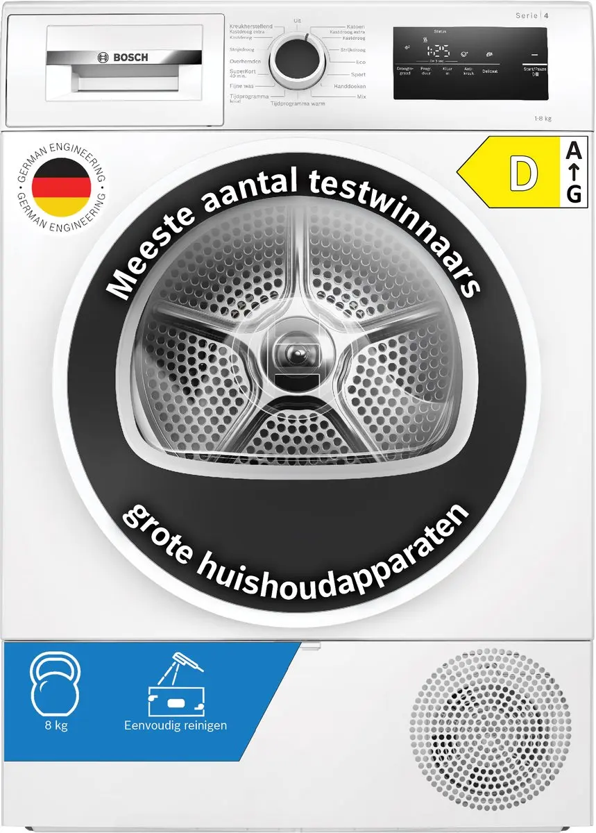 Bosch Serie 4 WTH8520LNL Warmtepompdroger 8kg
