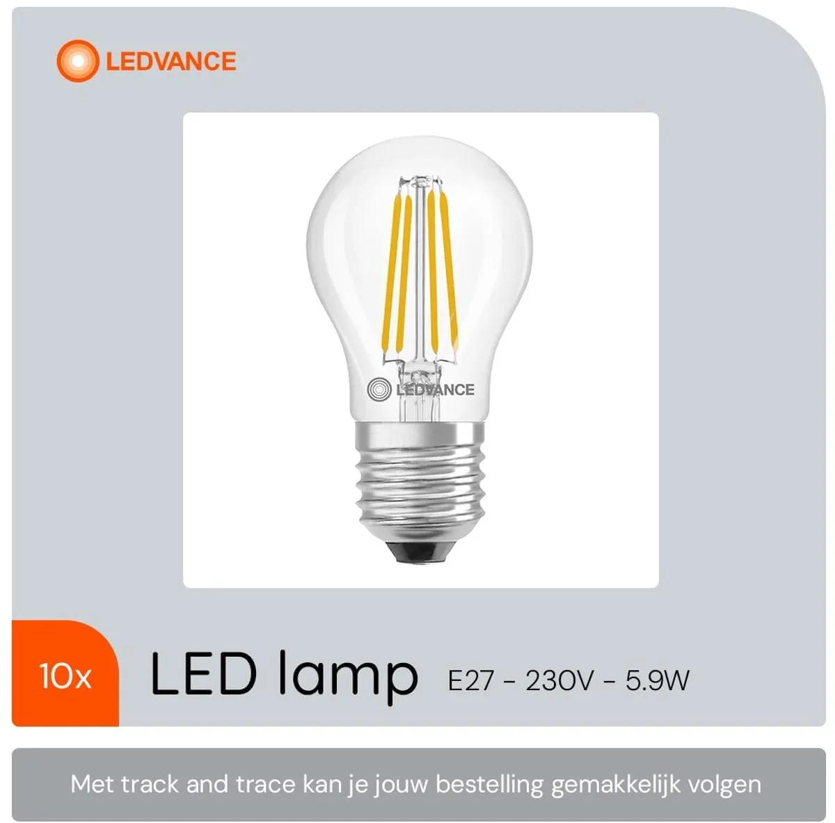 LEDVANCE LED Classic P45 E27 5.9W 806lm - 10 Stuks