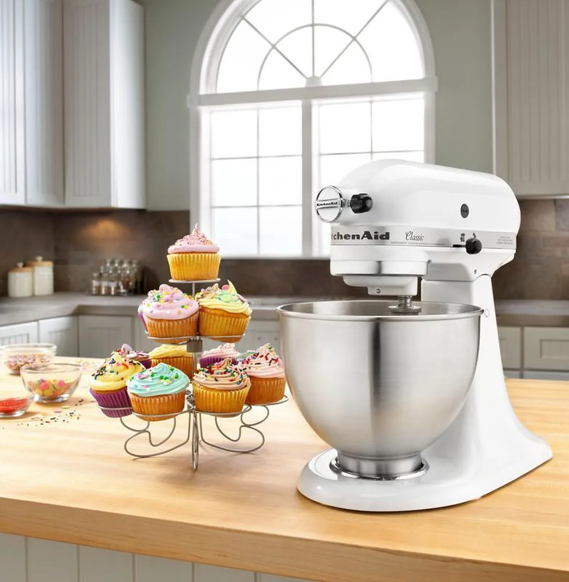 KitchenAid 5K45SSEWH Keukenmachine - 250W - Wit - afbeelding 5 van 6