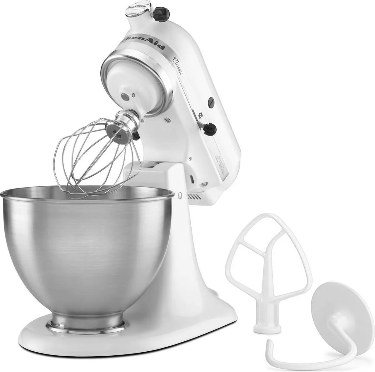 KitchenAid 5K45SSEWH Keukenmachine - 250W - Wit - afbeelding 4 van 6