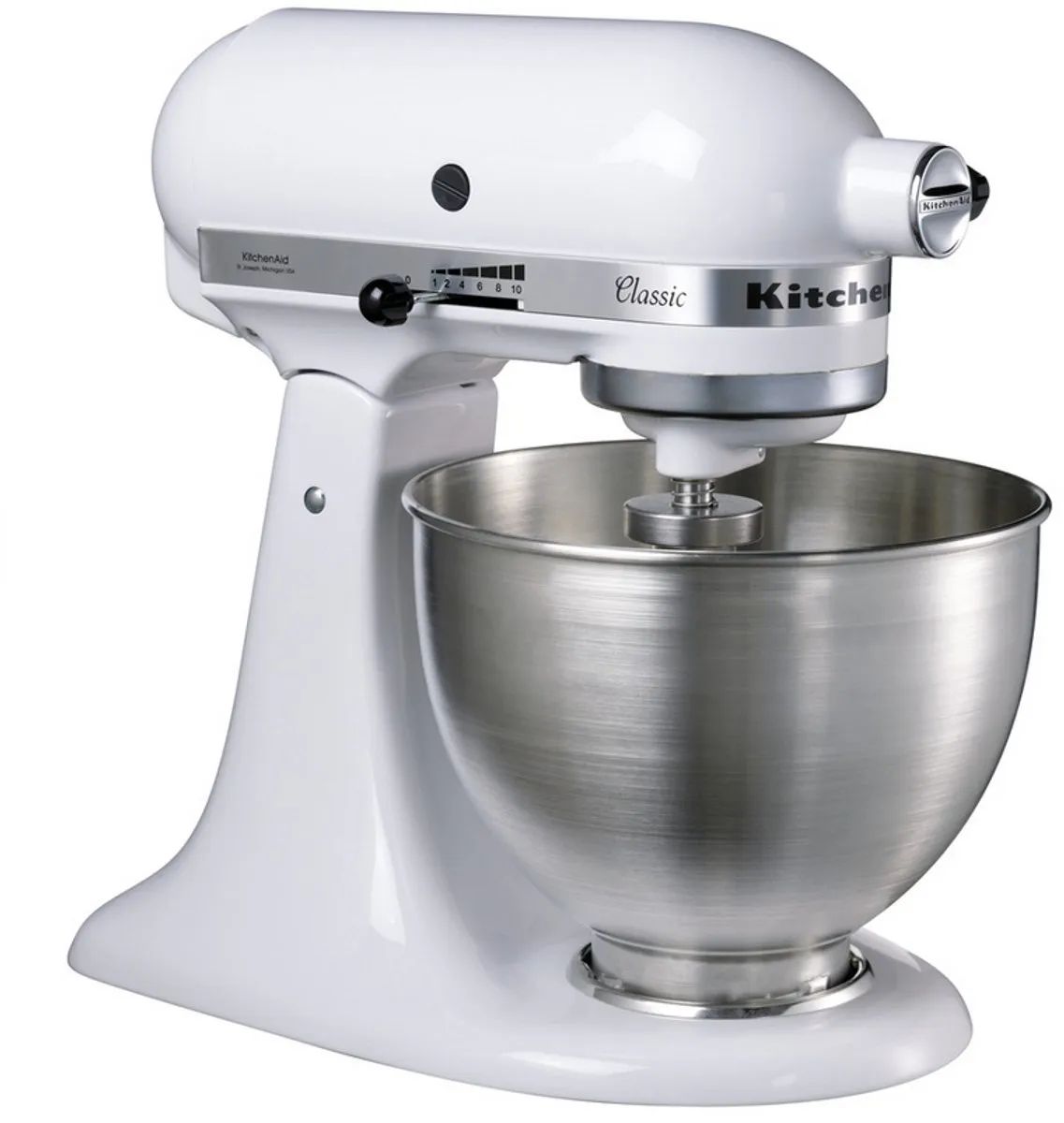 KitchenAid 5K45SSEWH Keukenmachine - 250W - Wit - afbeelding 2 van 6