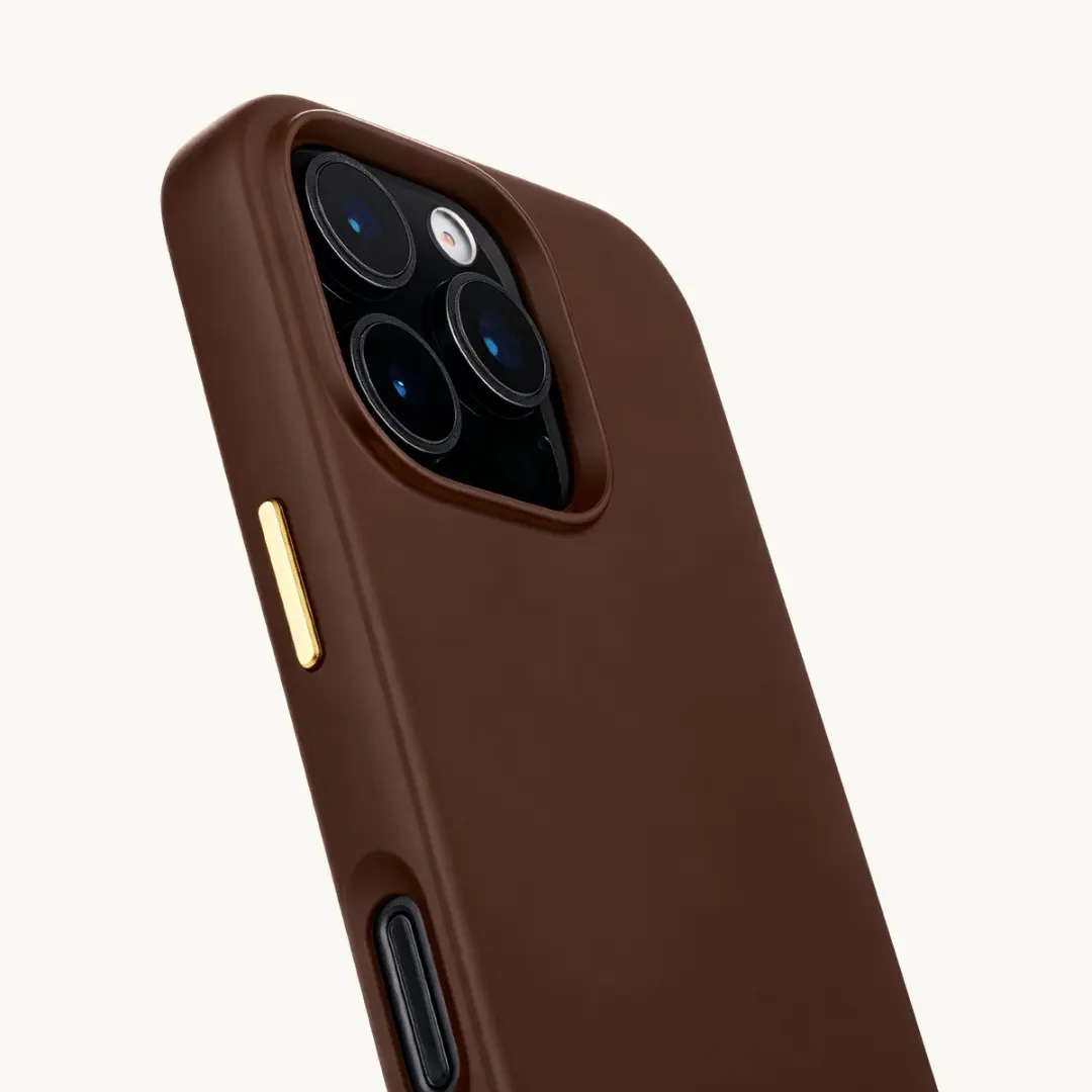 Selencia Hoesje iPhone 16 Pro Max - MagSafe - Choco Brown