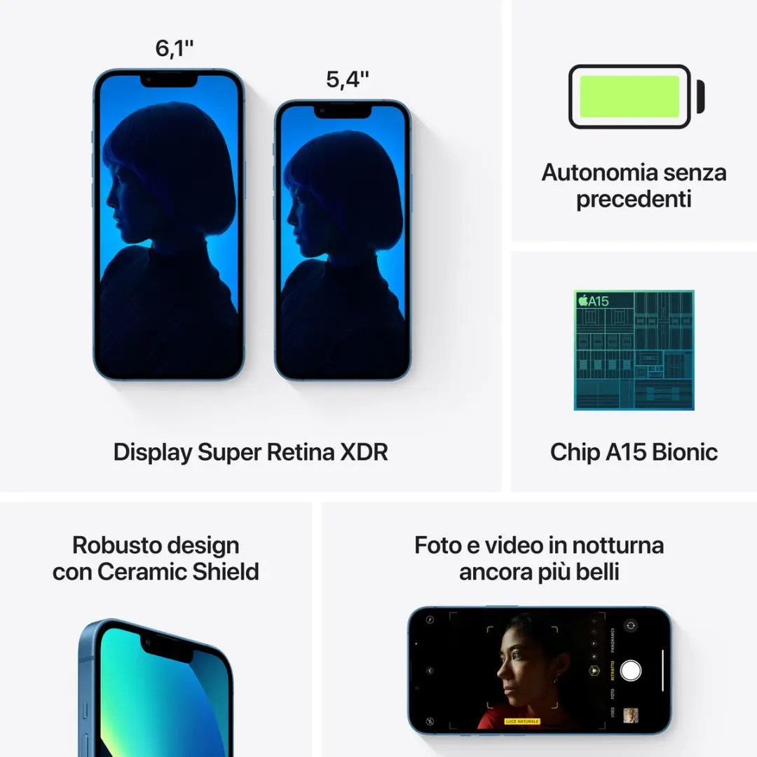 Apple iPhone 13 Mini MLK93ZD/A - 256GB - Blauw