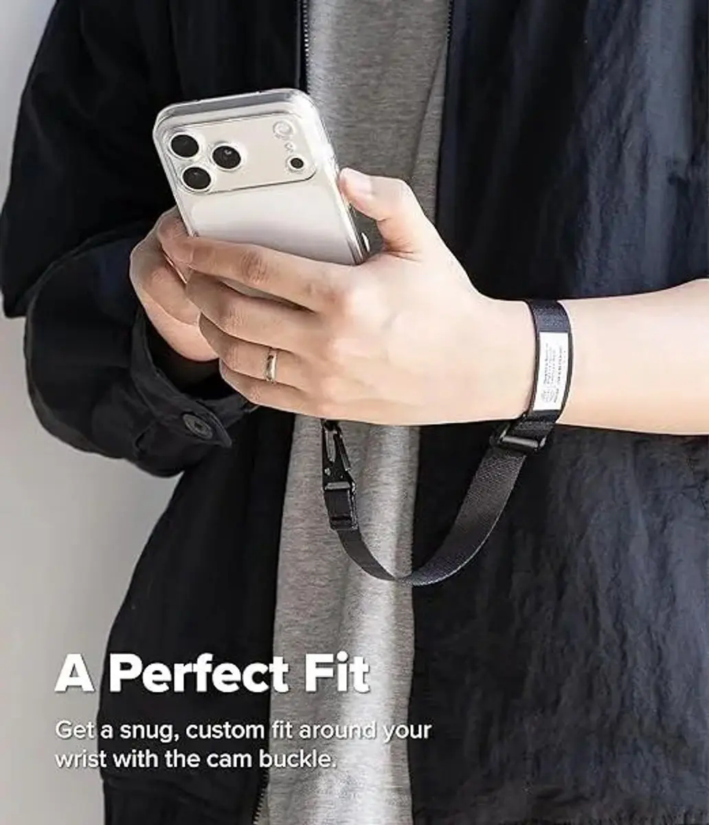 Ringke Koord Hand Strap - Universele Lanyard Zwart