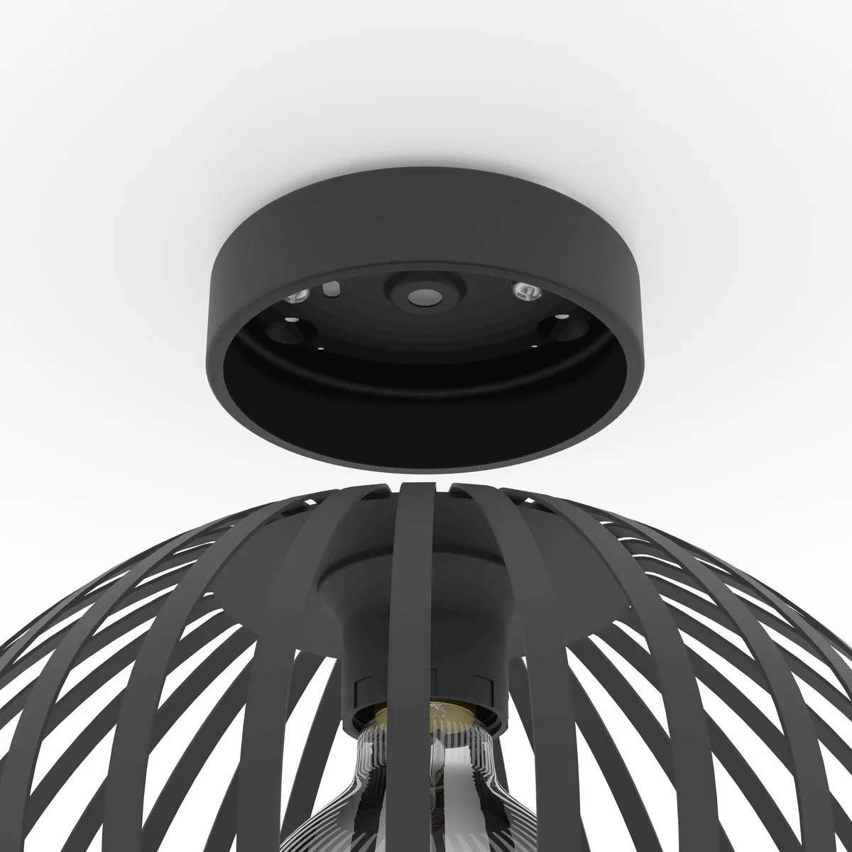 Eglo Mogano 3 Plafondlamp E27 - Ø28cm - Zwart