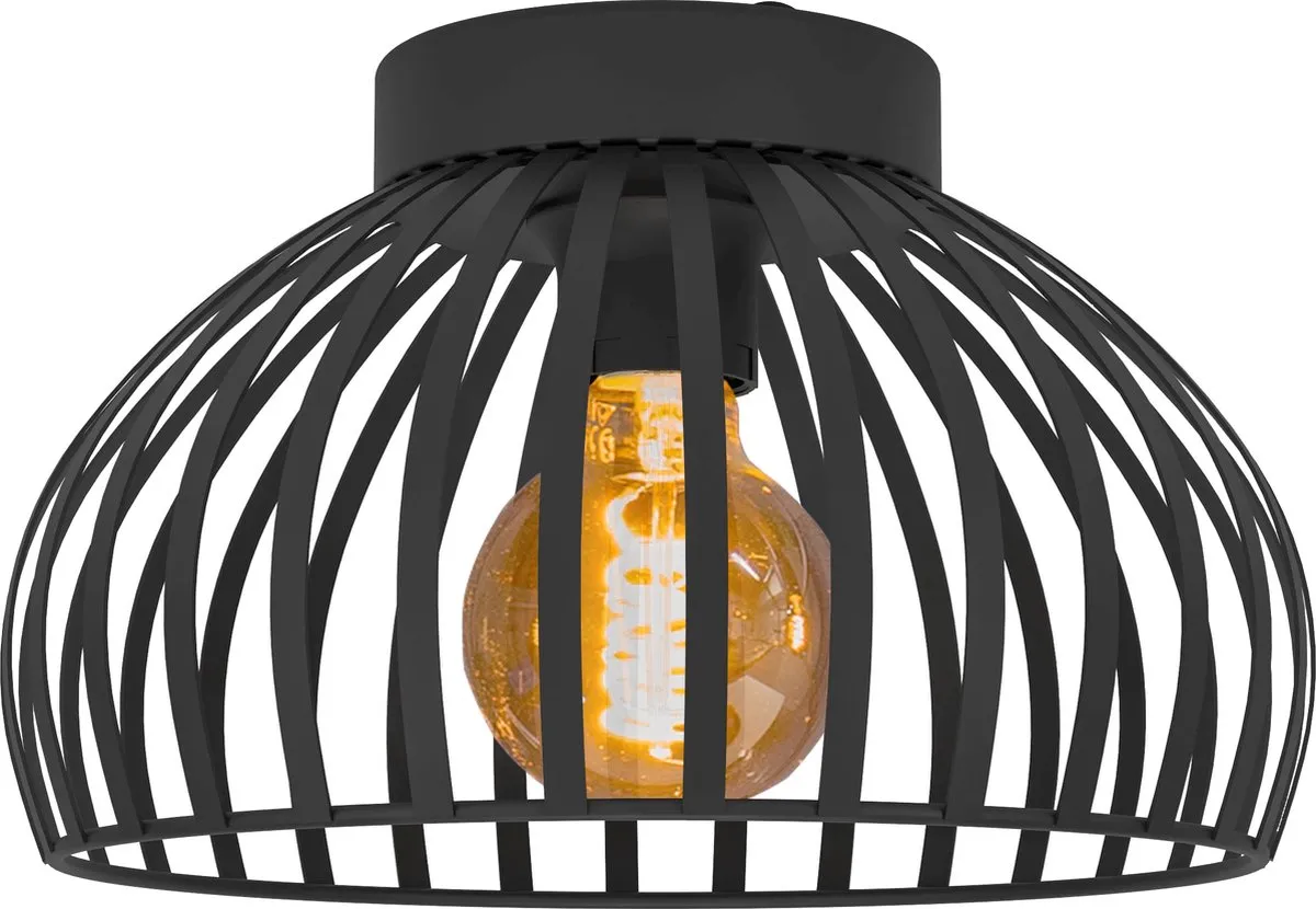 Eglo Mogano 3 Plafondlamp E27 - Ø28cm - Zwart
