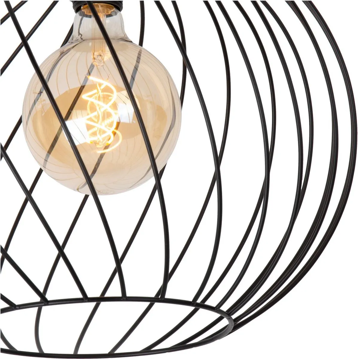 Lucide Danza Plafondlamp Ø40cm - 1xE27 - Zwart