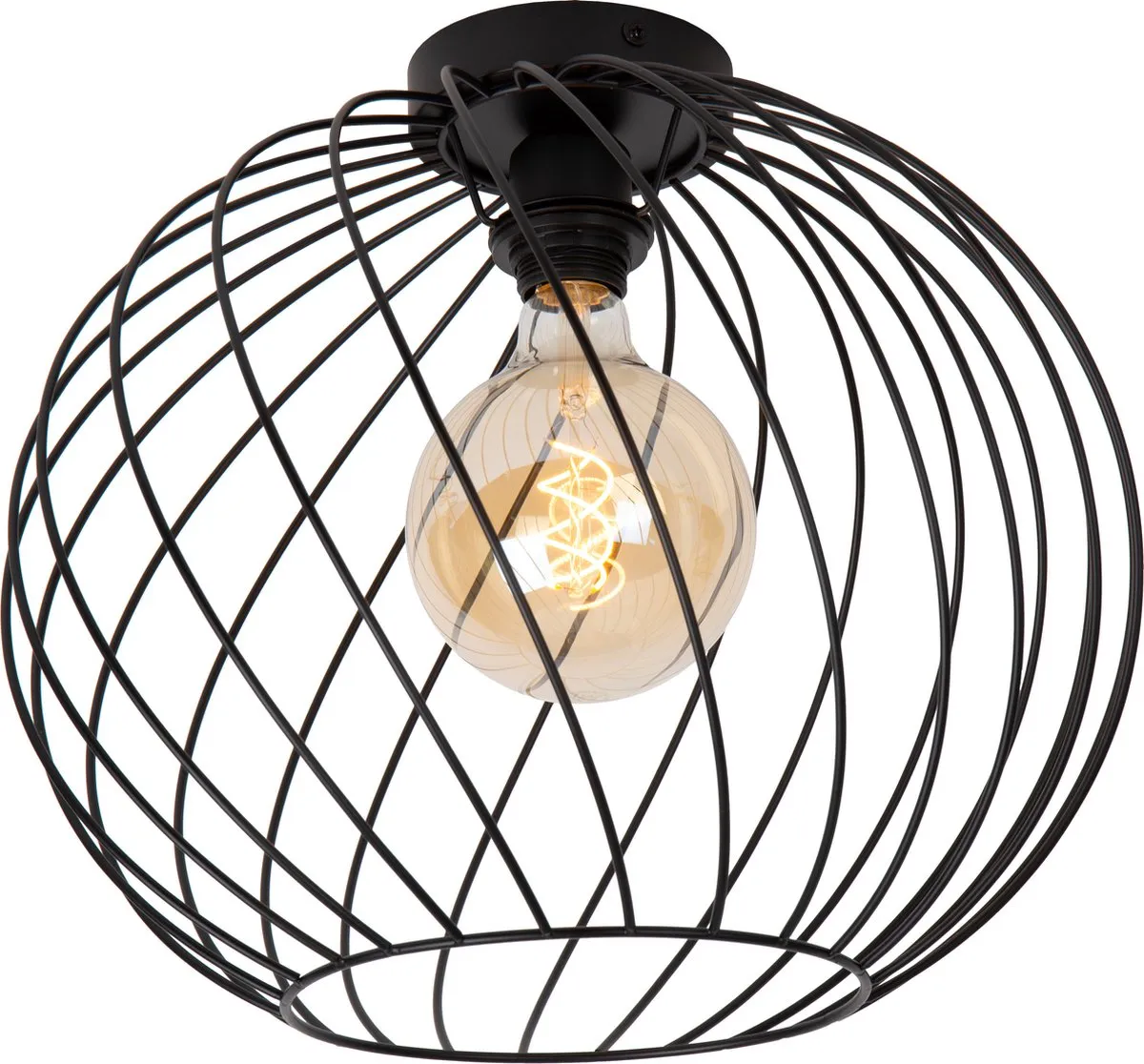 Lucide Danza Plafondlamp Ø40cm - 1xE27 - Zwart