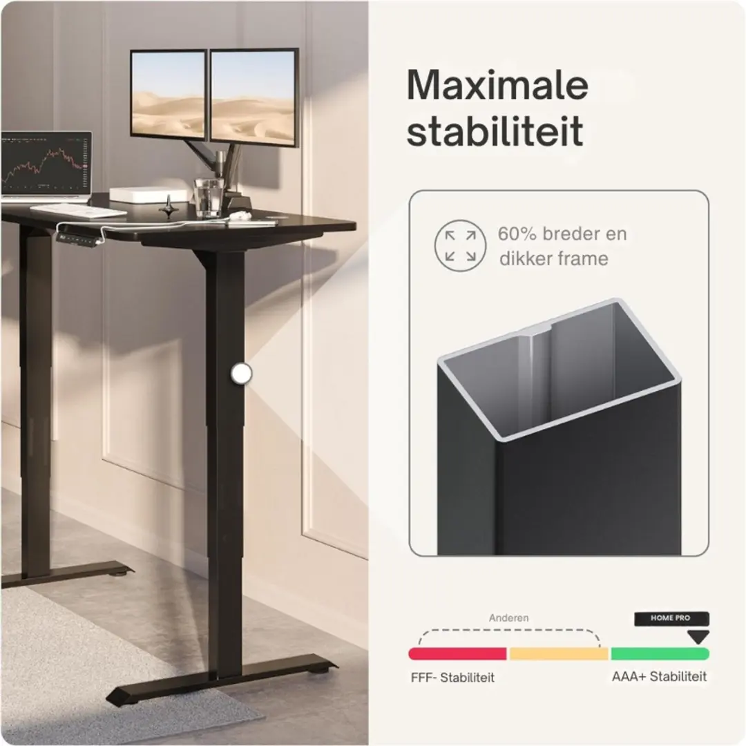Desktronic Elektrisch Bureauframe 46466 - Zwart - afbeelding 6 van 6