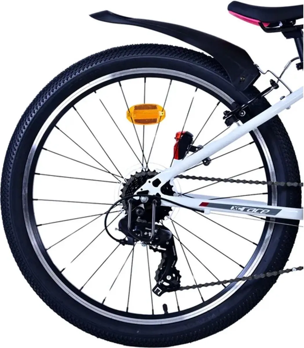 Volare XC Race Kinderfiets 24 inch - 21 Versnellingen - Wit/Roze