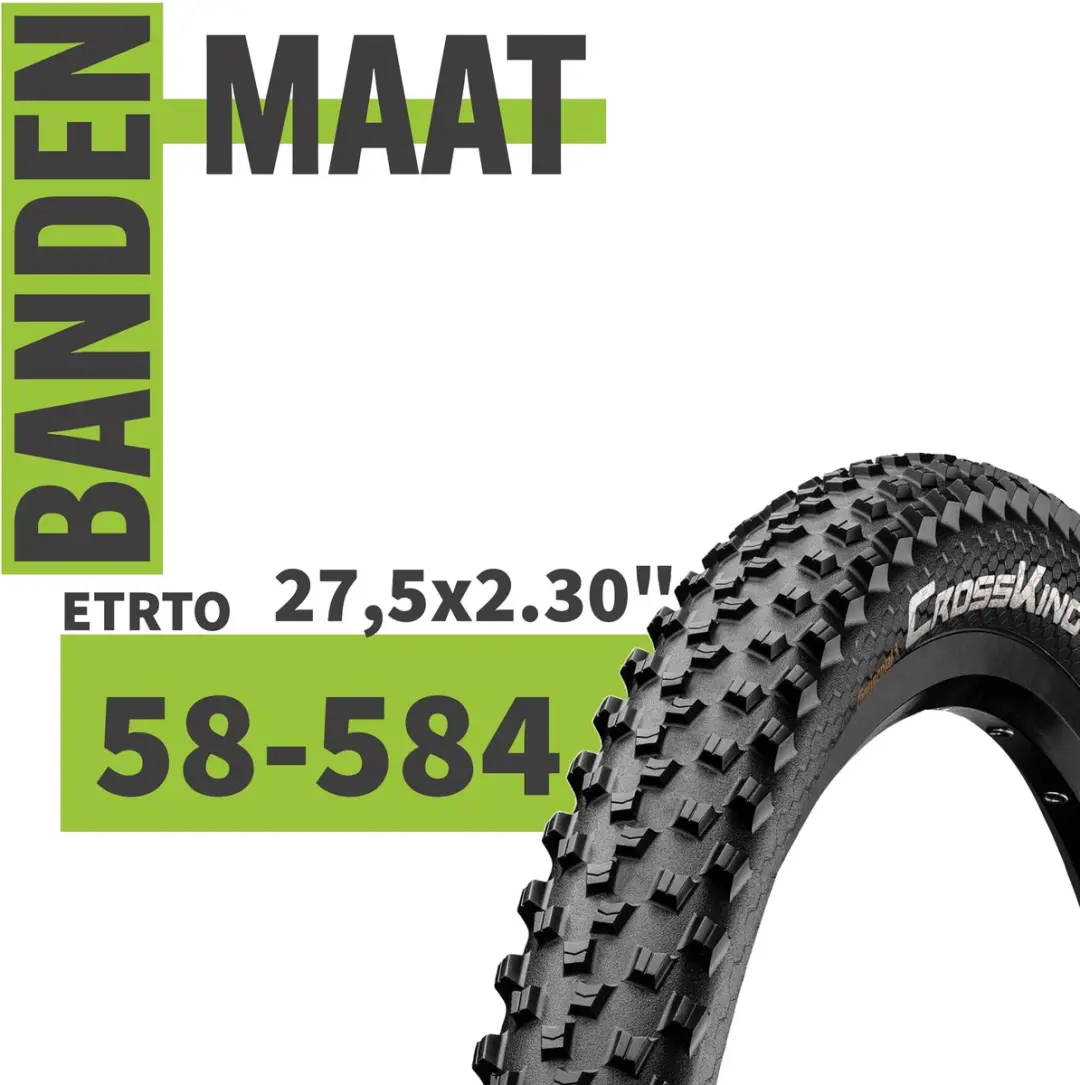 Continental Cross King Wire MTB 27.5/29" - 2-delige set - Zwart