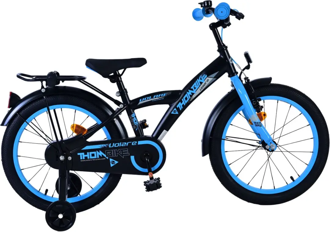 Volare Thombike Kinderfiets 18 inch - 1 Versnelling - Zwart/Blauw