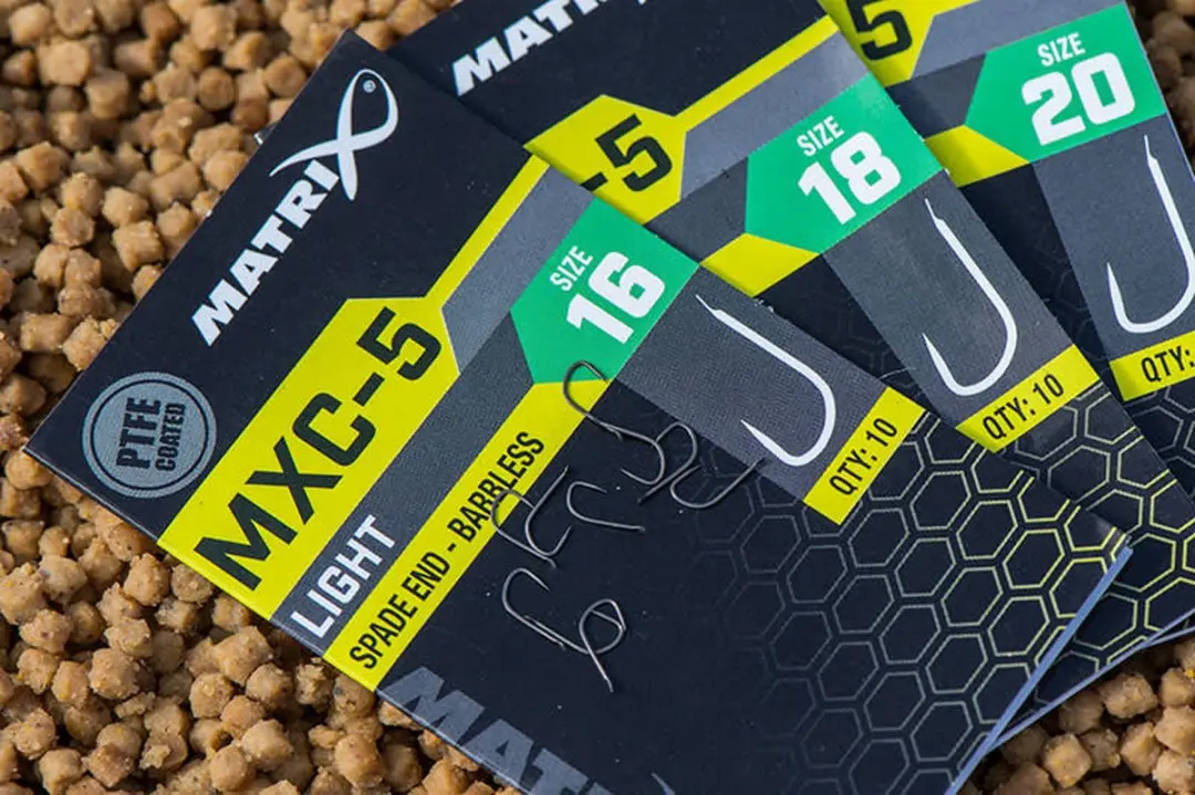 Matrix MXC-5 Barbless Haak 16 - 10 Stuks - Grijs/Zwart - afbeelding 6 van 6
