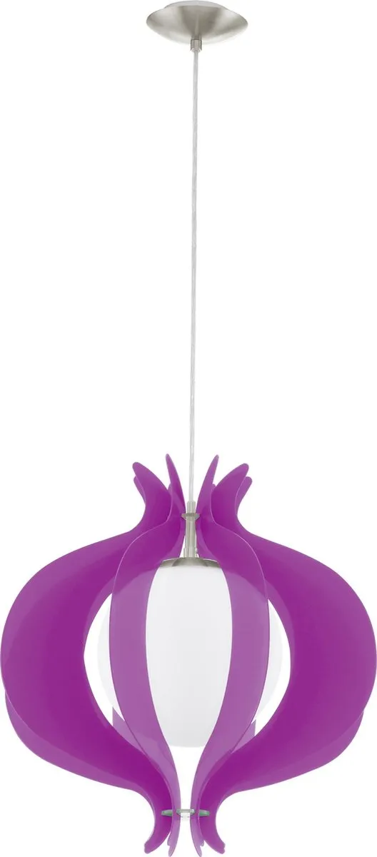 Eglo Tallego Hanglamp 1 Licht - Ø420mm Nikkel Mat - Paars/Wit