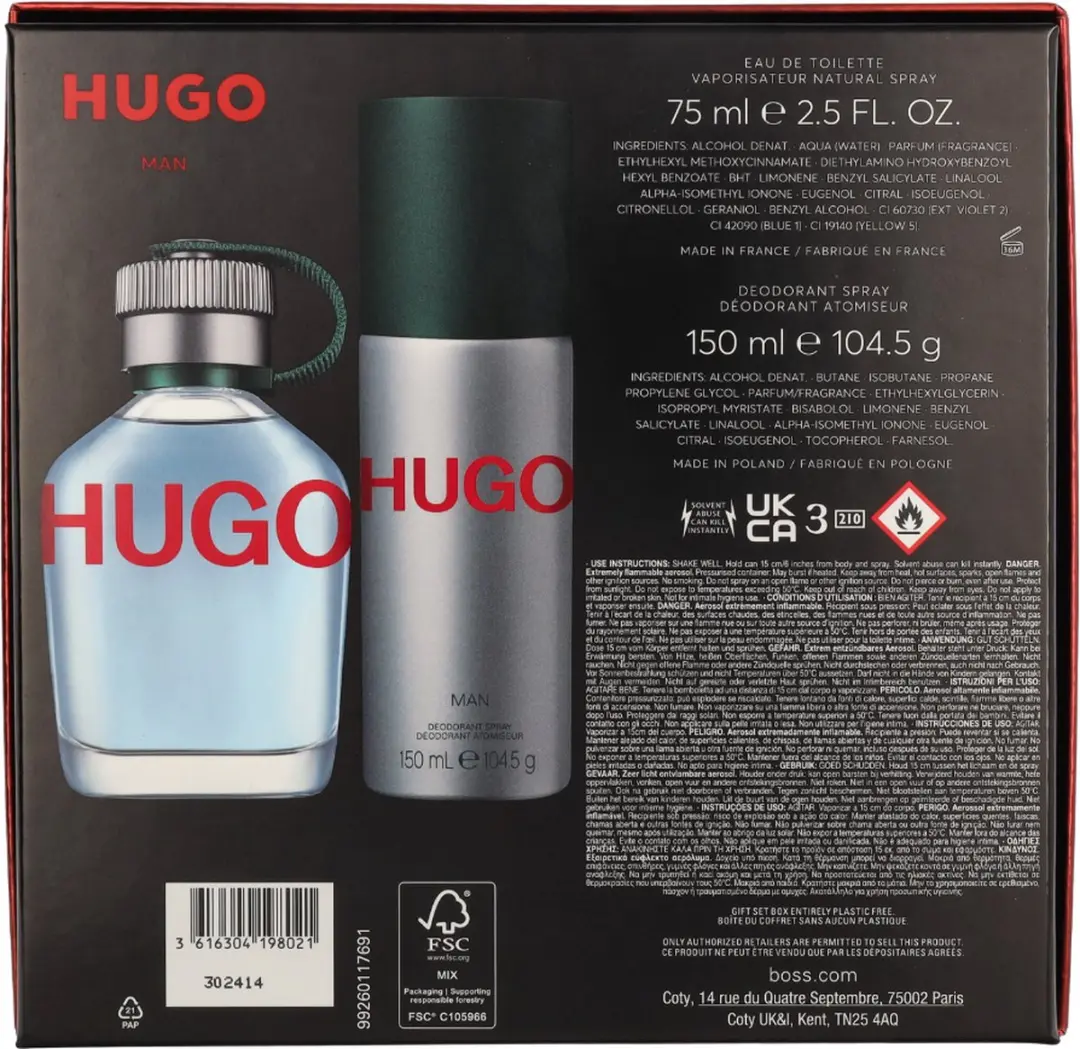 Hugo Boss Man Giftset Eau de Toilette 225ml