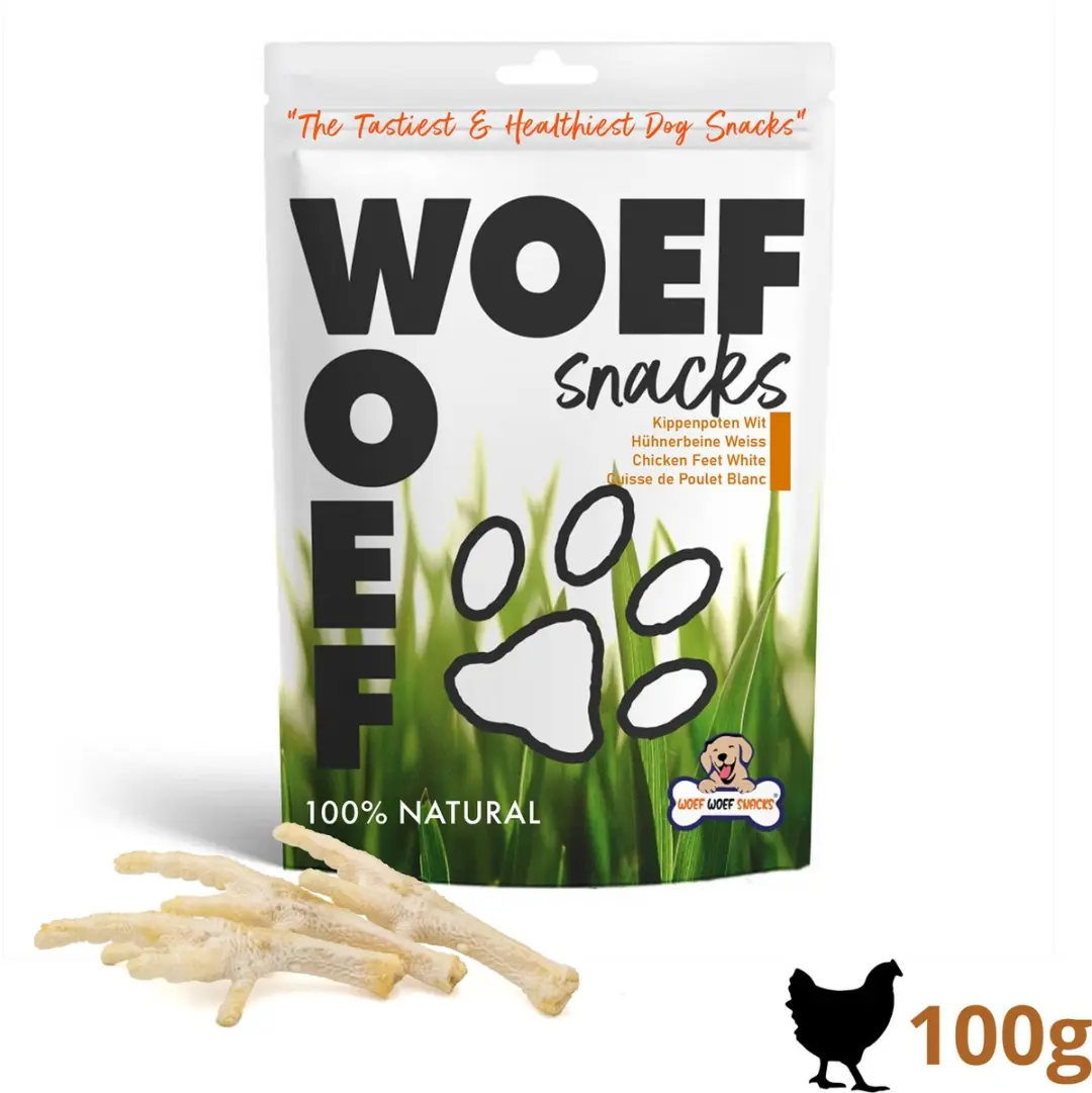 Woef Woef Snacks Kippenpoten Wit