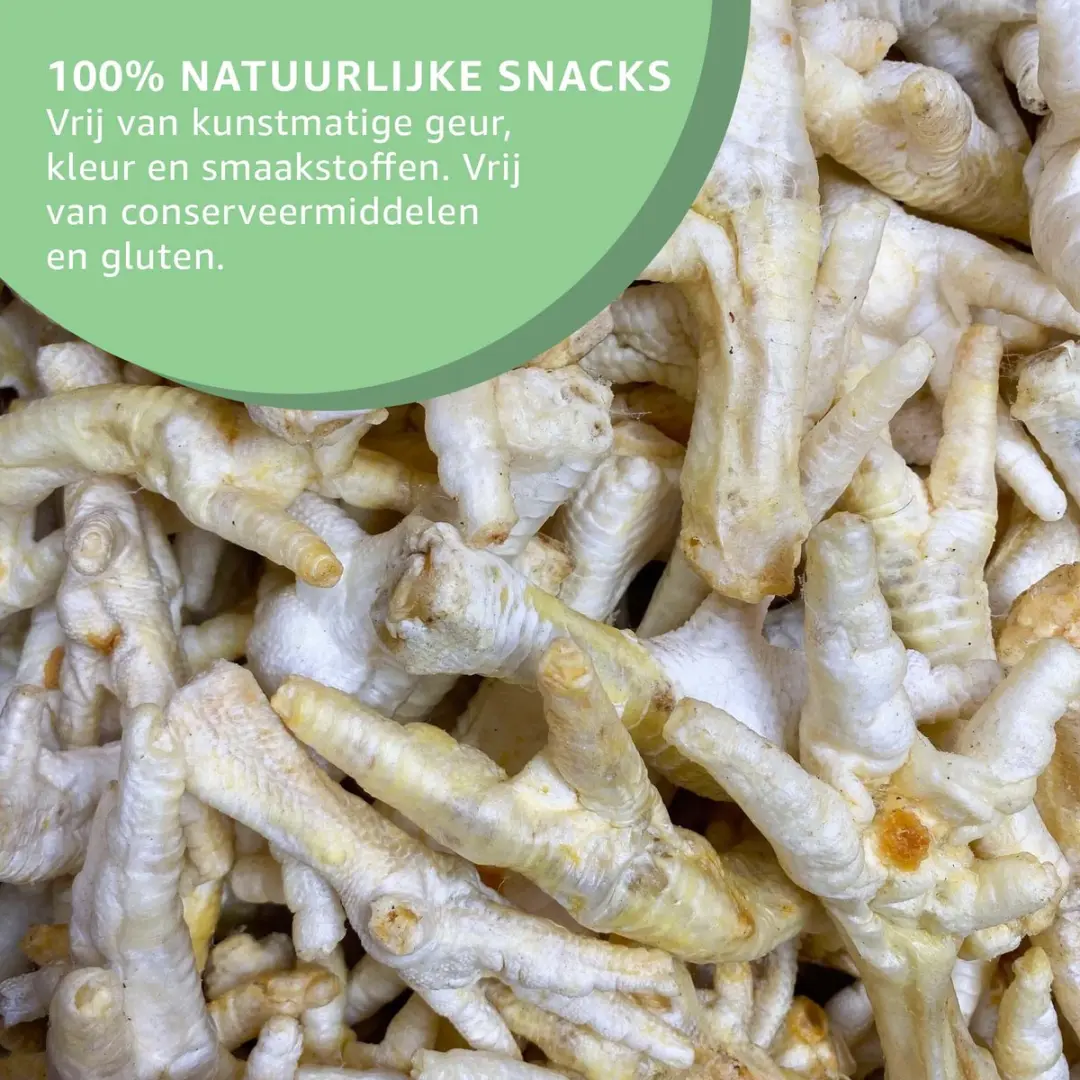 Woef Woef Snacks Kippenpoten Wit - 8 Stuks