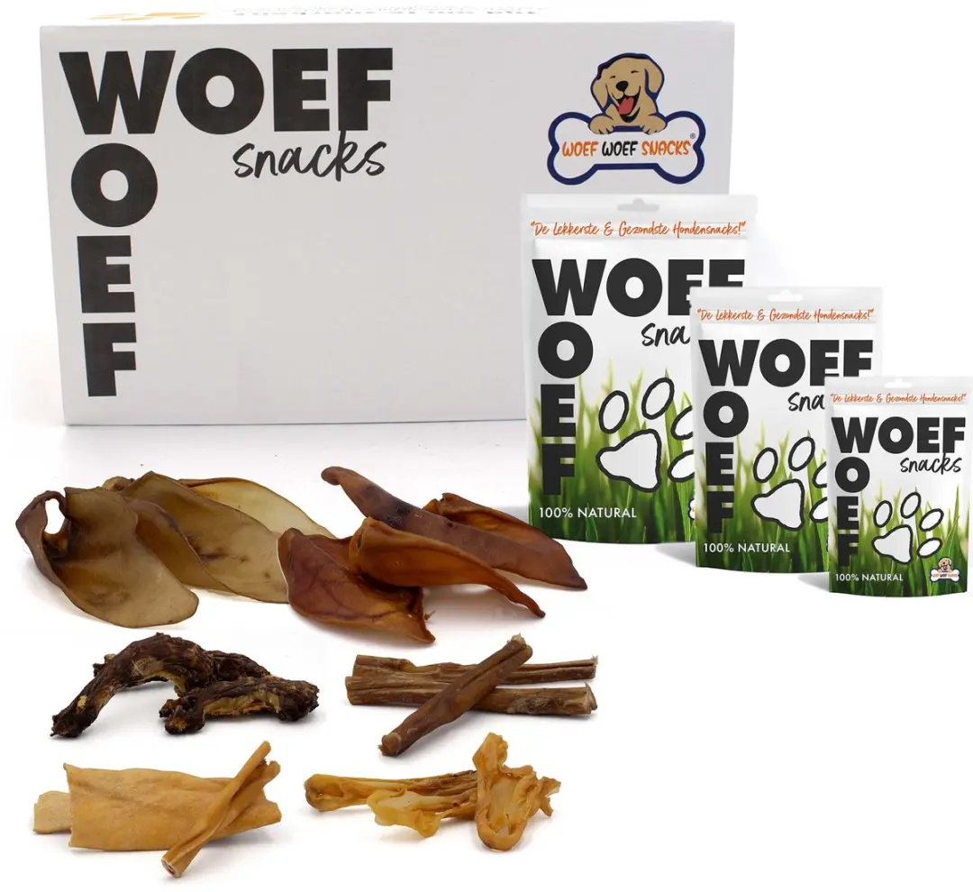 Woef Woef Snacks Kauwsnacks Grote Honden 1kg