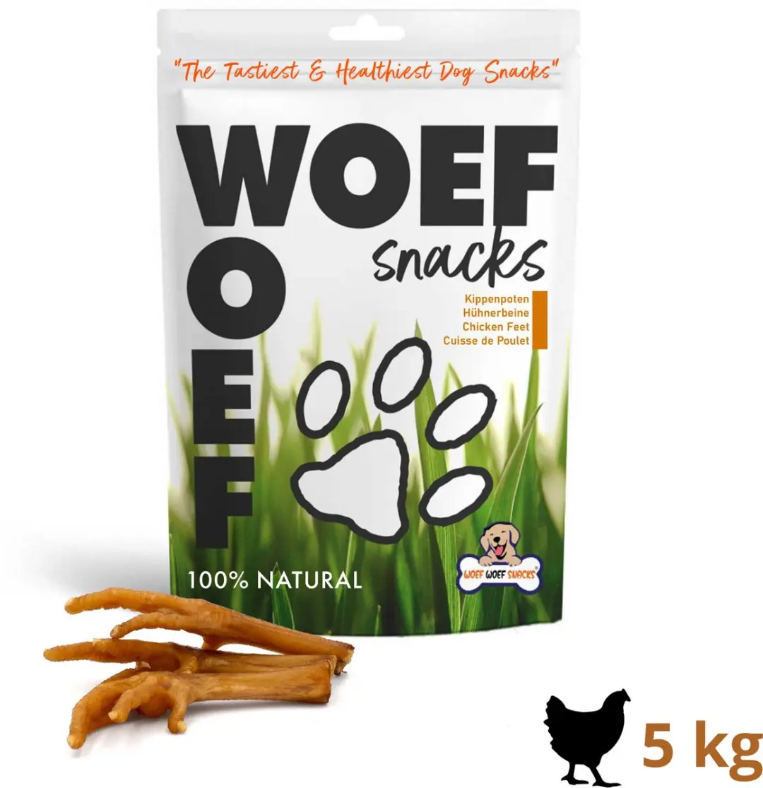 Woef Woef Snacks Kippenpoten Hondensnacks 5kg