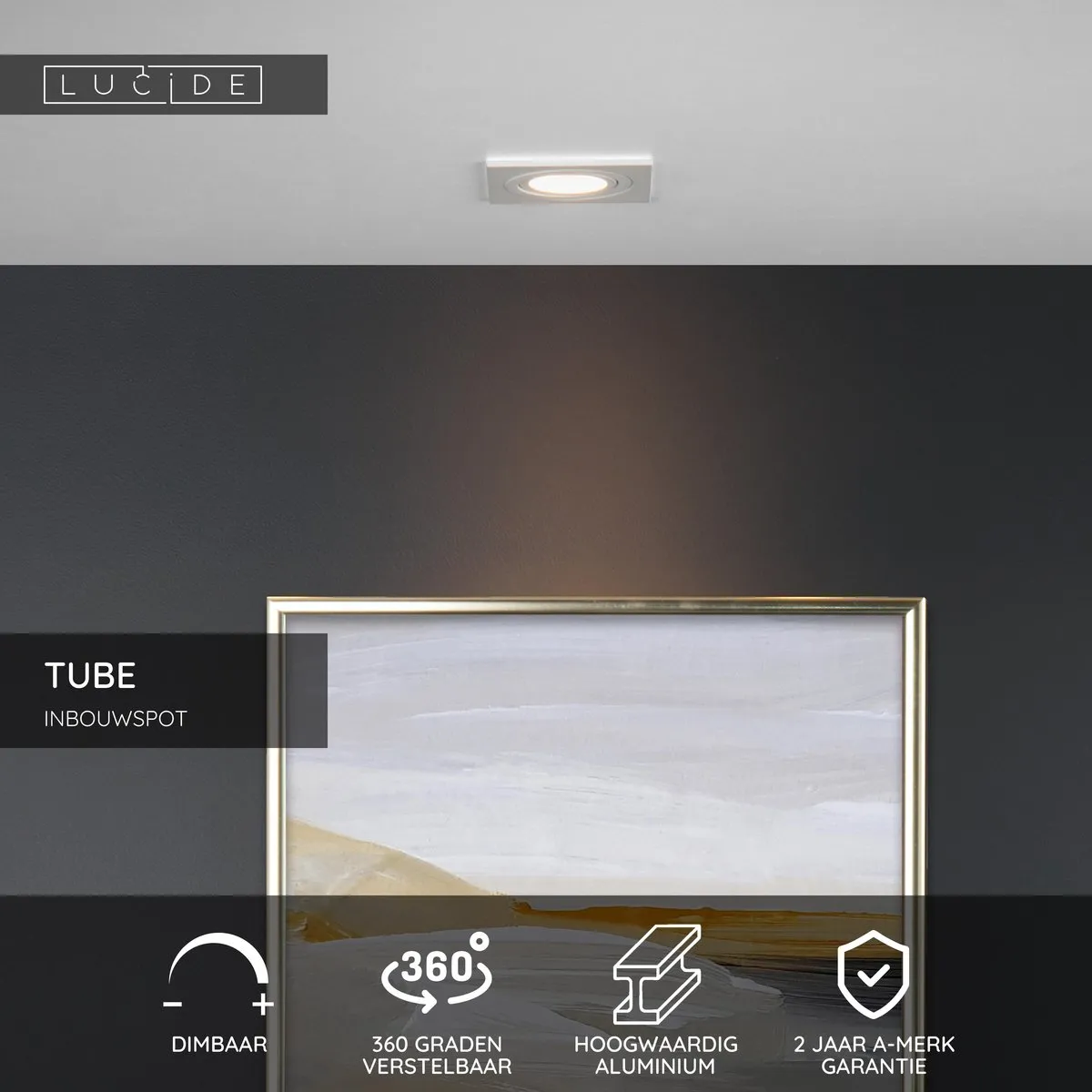 Lucide TUBE Inbouwspot GU10 - Wit