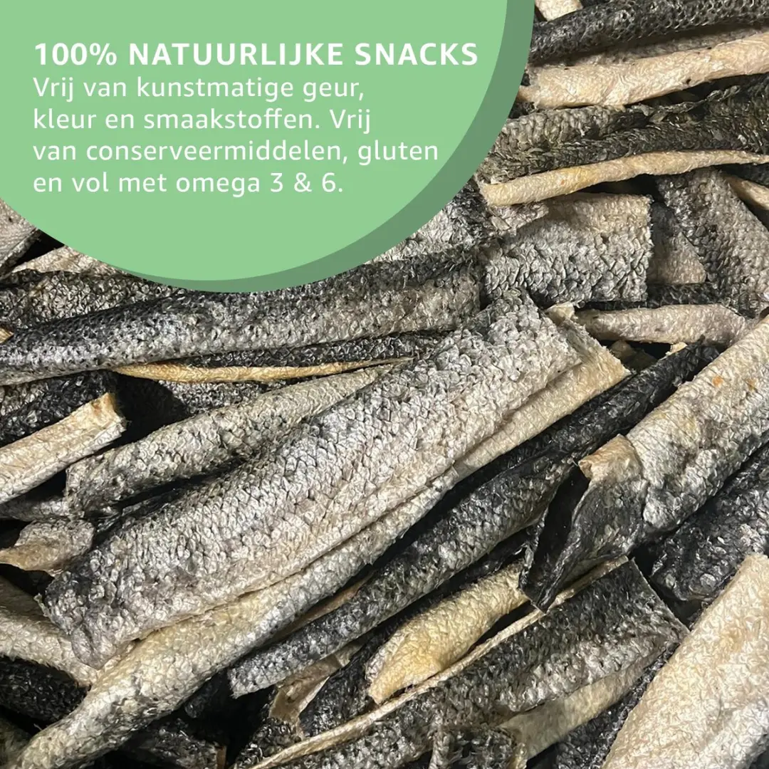 Woef Woef Snacks Zalmhuid Hondensnacks 0.30kg - 15 Stuks