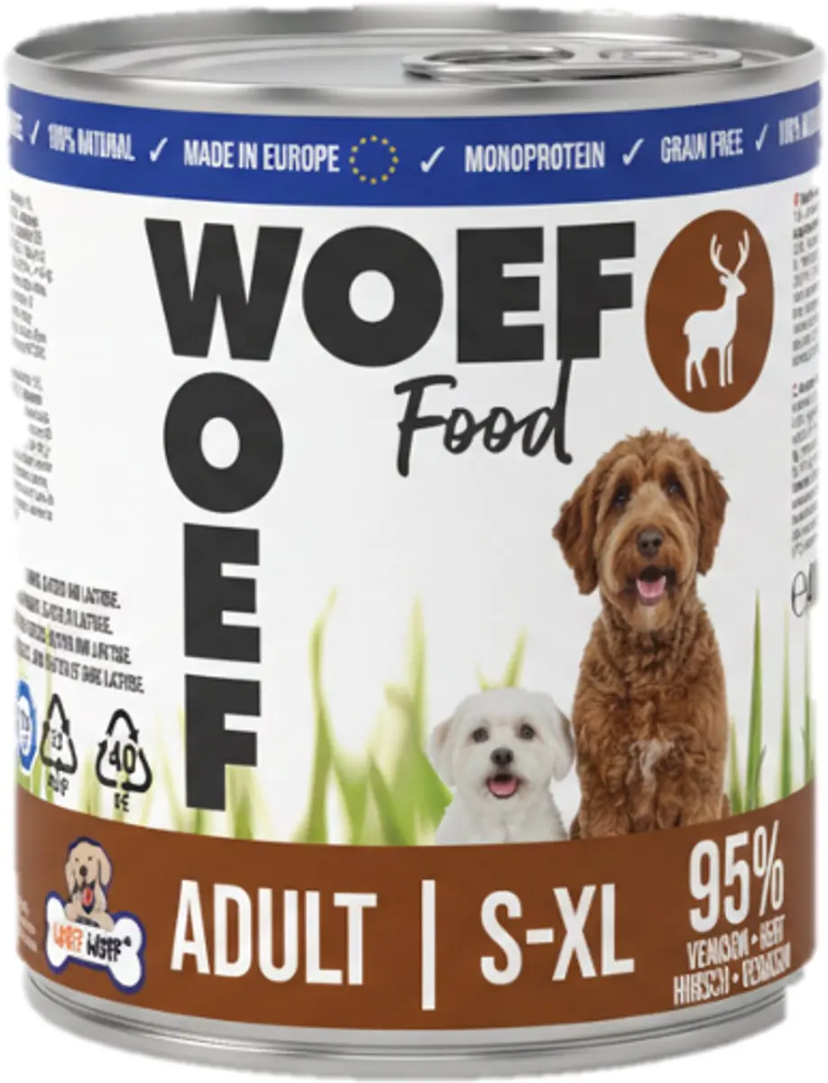 Woef Woef Adult Natvoer Hond Hert