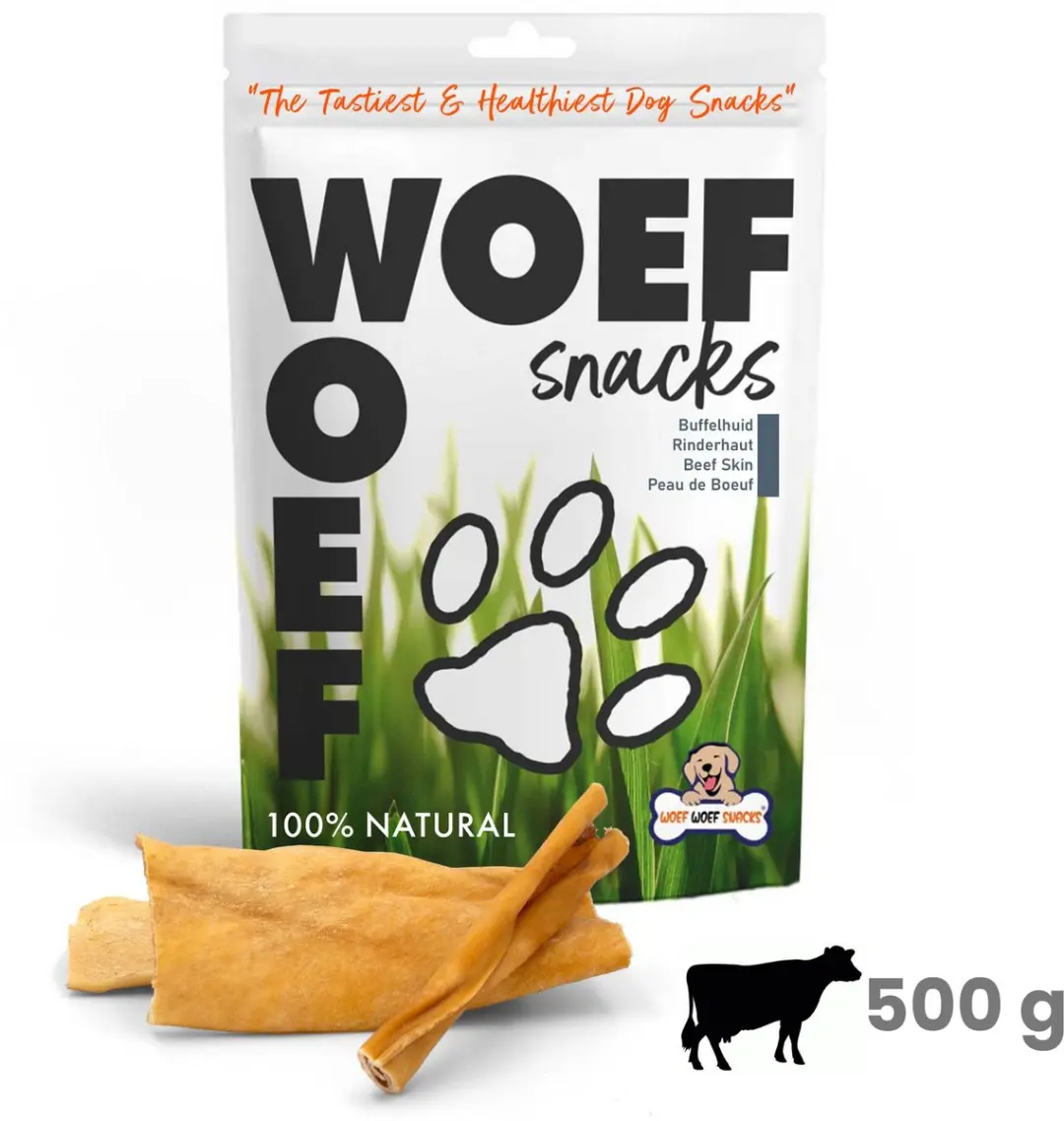 Woef Woef Snacks Runderkophuiden Kauwsnacks 0,5kg