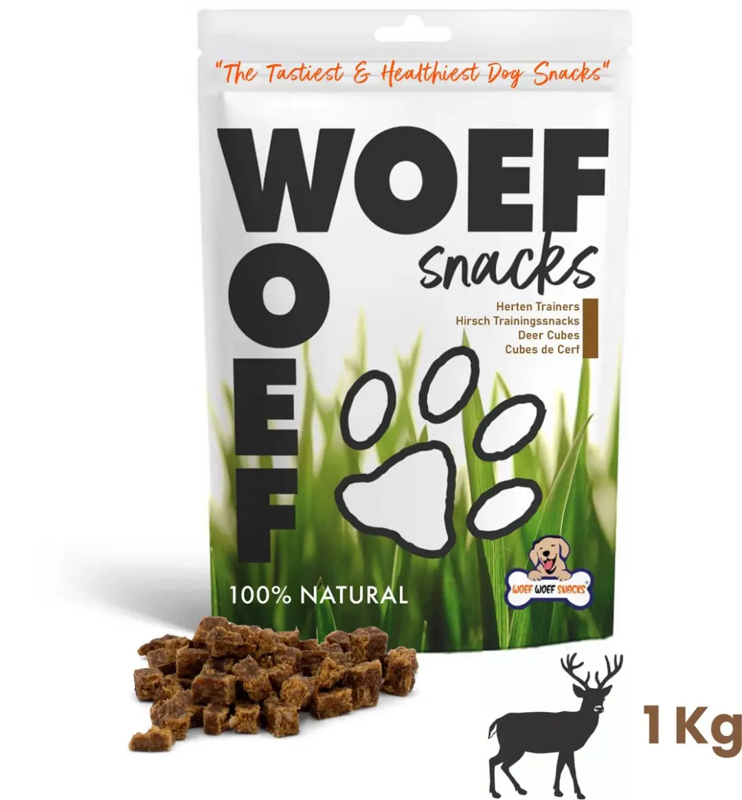 Woef Woef Snacks Herten Trainers 1.00KG - 1300 Stuks