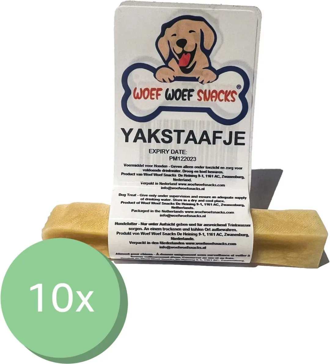 Woef Woef Snacks Yakstaafjes 10 Stuks