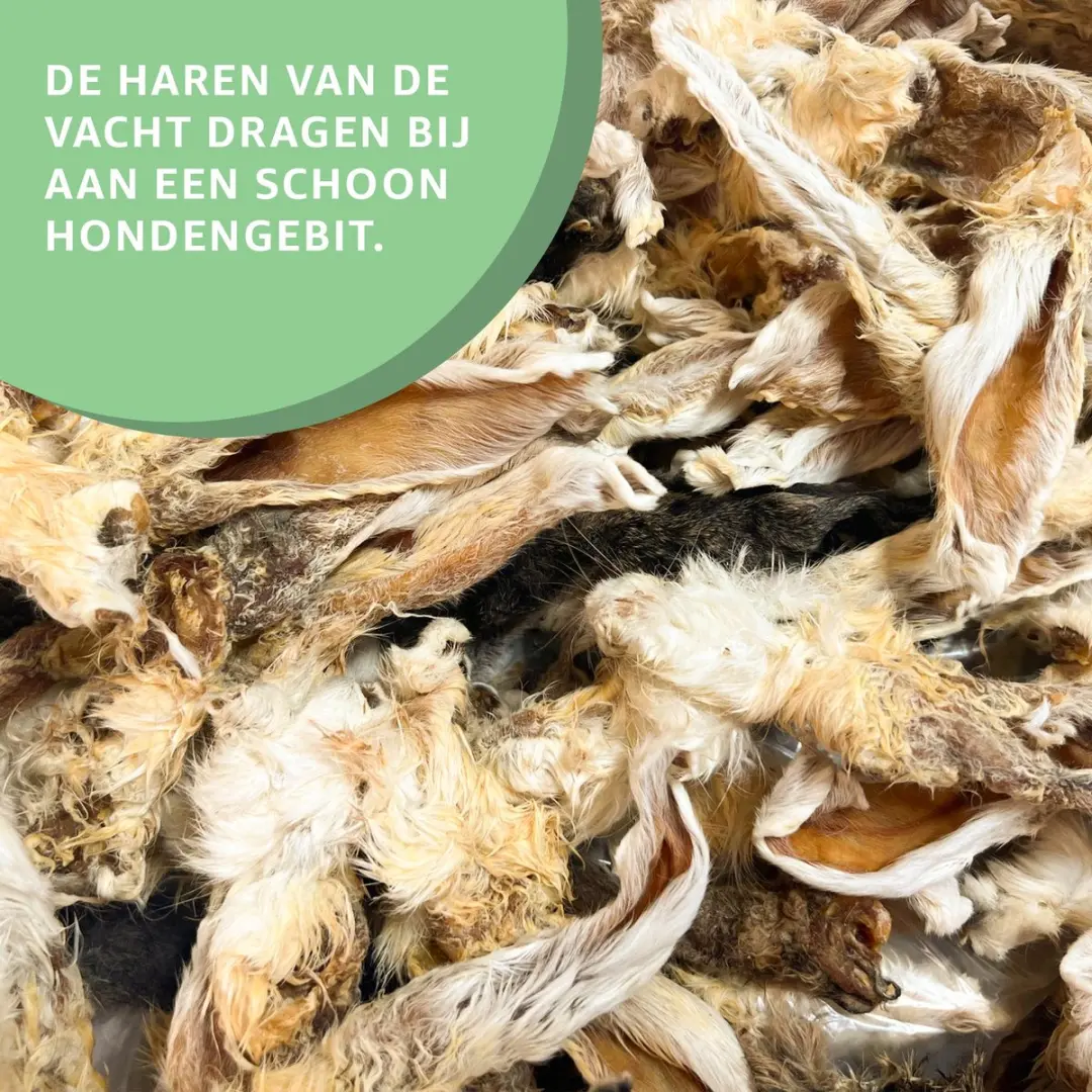 Woef Woef Snacks Konijnenoren Kauwsnacks 2.00KG - 80 Stuks