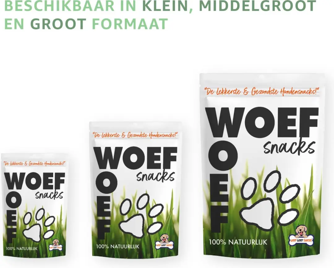 Woef Woef Snacks Konijnenoren Kauwsnacks 2.00KG - 80 Stuks