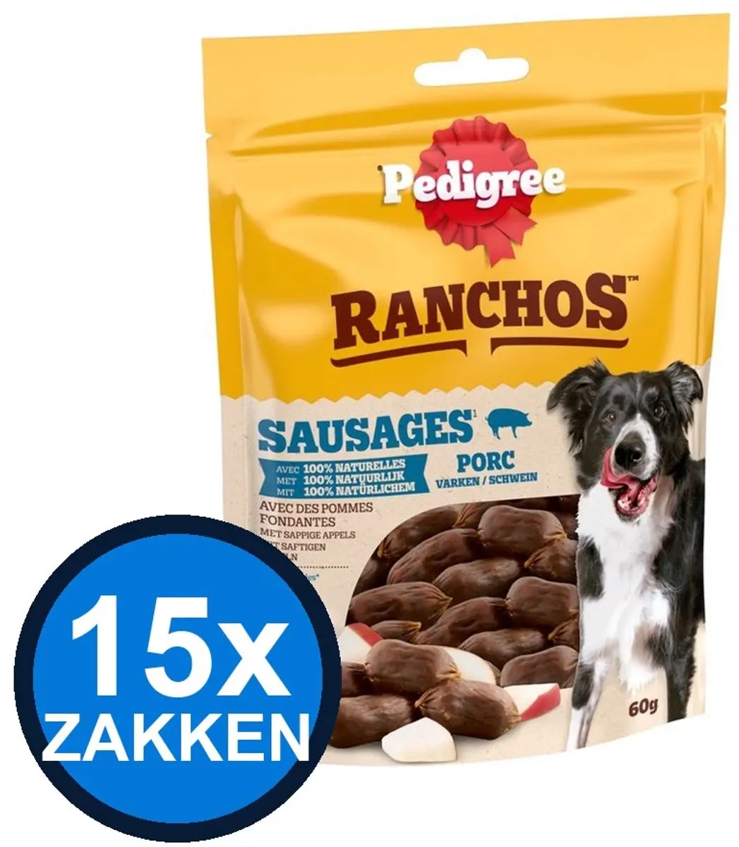 Pedigree Ranchos Sausages Honden Snacks 60g